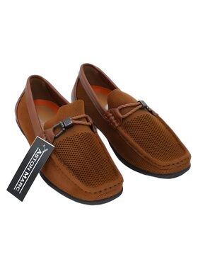 Aston Marc Mens Tan Knit Driving Shoe Loafer Size 9M
